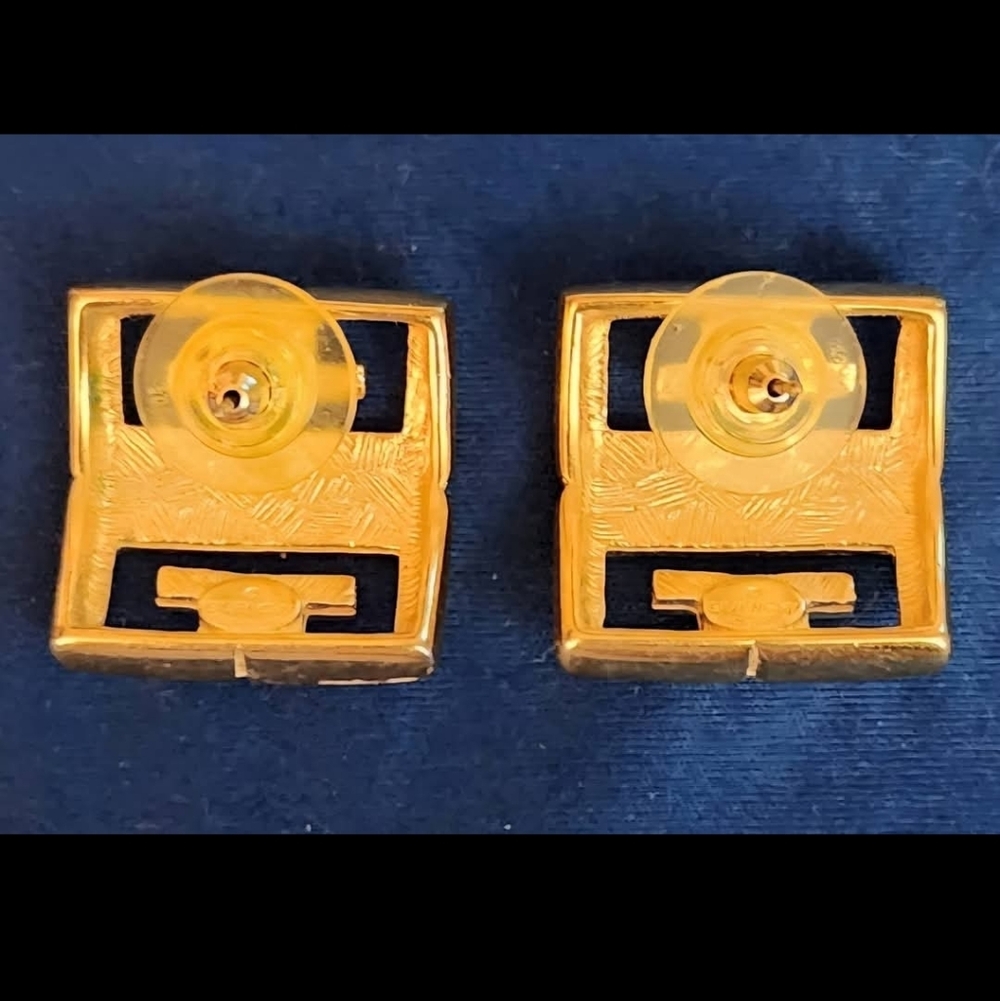 Vintage 80s Givenchy 4 G Earrings - Picture 4 of 7